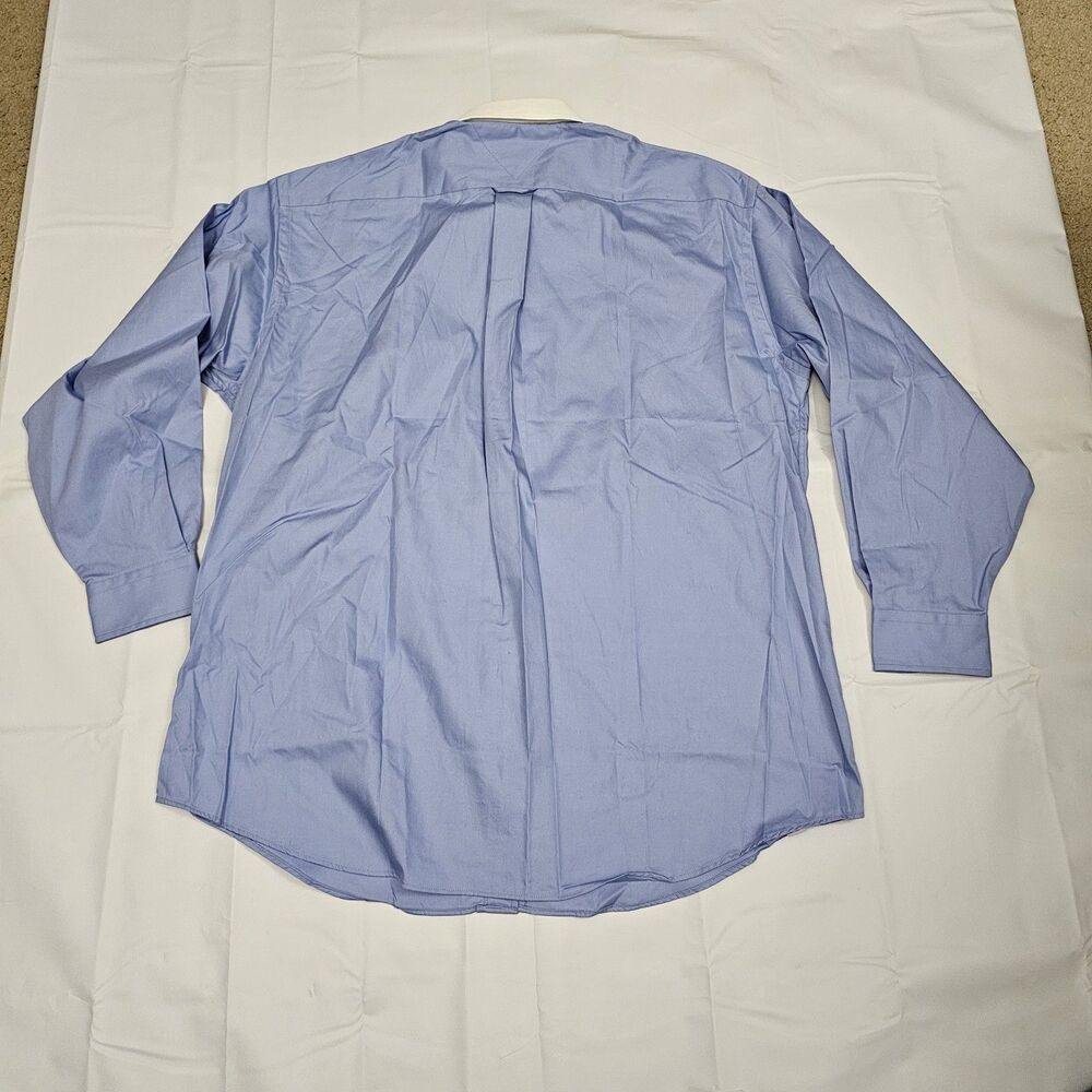 Vintage Tommy Hilfiger Mens 16.5 34 Contrast Collar Dress Shirt Preppy Academia - Picture 3 of 6